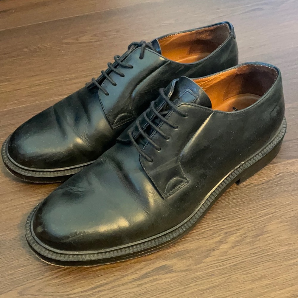 J.Crew Leather Gifford Oxford in Black